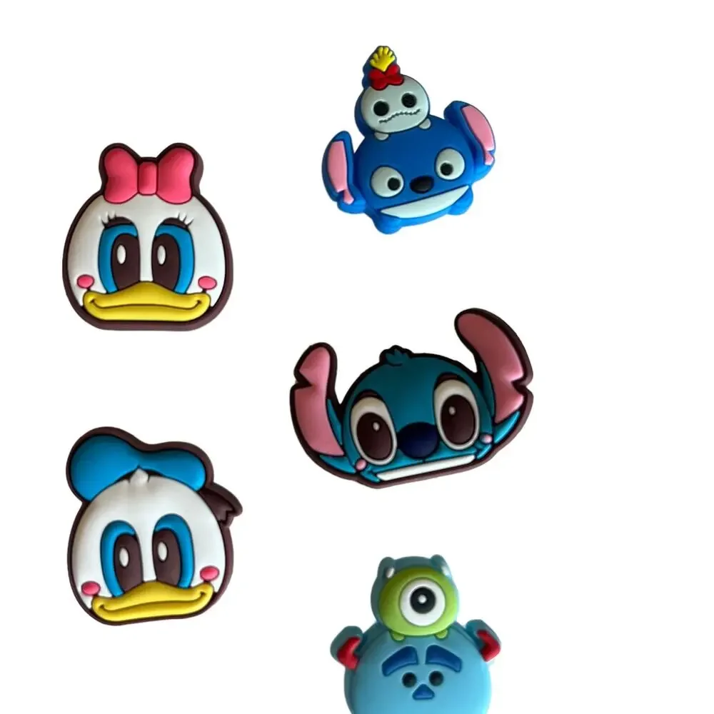 NEW Lilo Stitch Mickey Mouse SHOE CHARMS 8pc For Rubber Clogs Bags + Donald Duck
